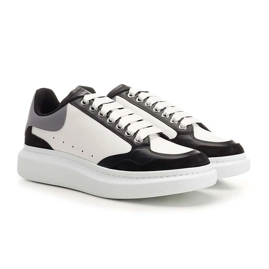 Alexander Mcqueen - Giày Sneakers Nam Alexander Mcqueen White & Black Leather 757710 WIA5V 1142 Màu Đen Trắng - Vua Hàng Hiệu