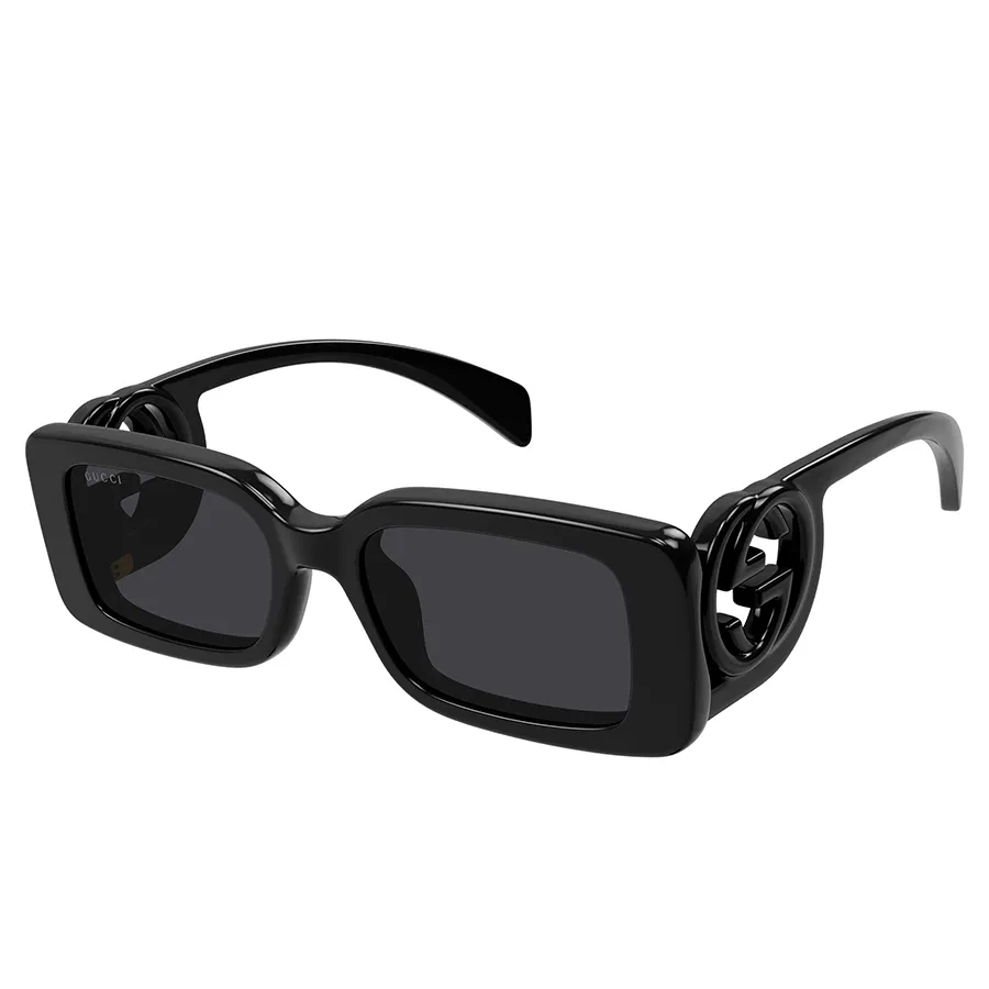 Kính mắt Đen xám - Kính Mát Gucci GG Logo Sunglasses GG1325S 001 Màu Đen/Xám - Vua Hàng Hiệu