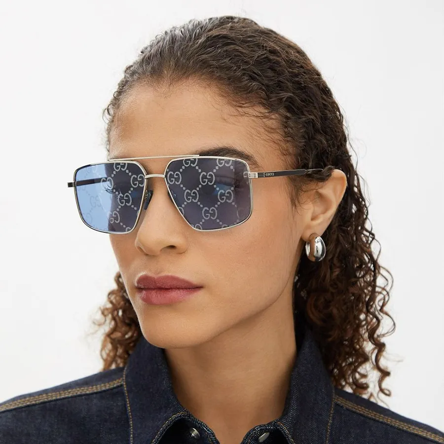 Kính Mát Gucci Pilot Monogram Sunglasses GG0941S 004 Màu  display picture 2