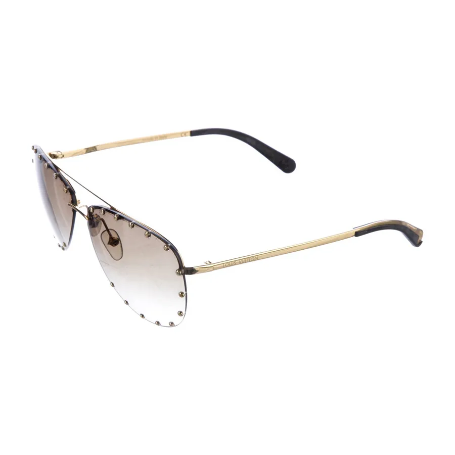 Kính Mát Nữ Louis Vuitton LV Sunglasses Metal Golden Z0914U Màu Xám Vàng
