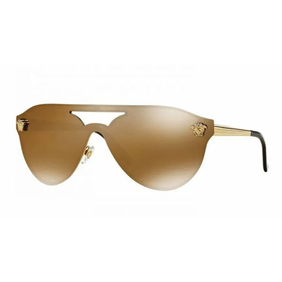 Kính mắt Versace - Kính Mát Versace Brown Mirror Gold Sunglasses VE2161 136/00/145 Màu Nâu Vàng - Vua Hàng Hiệu