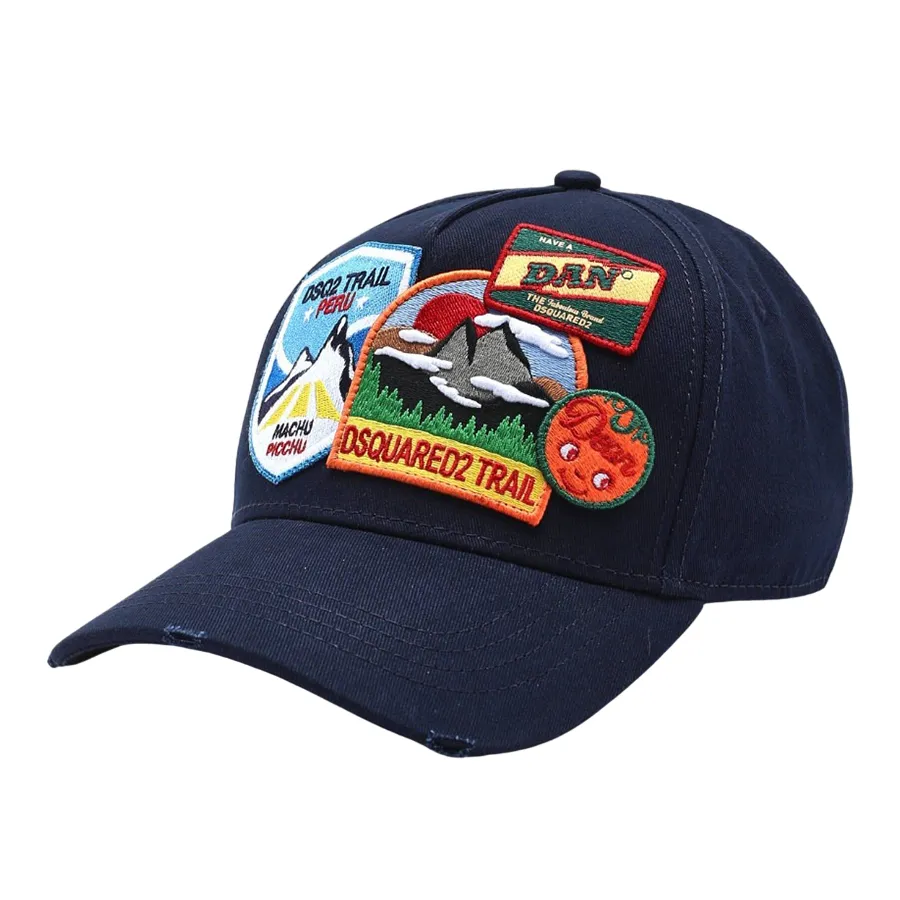 Mũ nón Xanh navy - Mũ Dsquared2 With Logo Embroidered BCM0581 05C00001 094 Màu Xanh Navy - Vua Hàng Hiệu