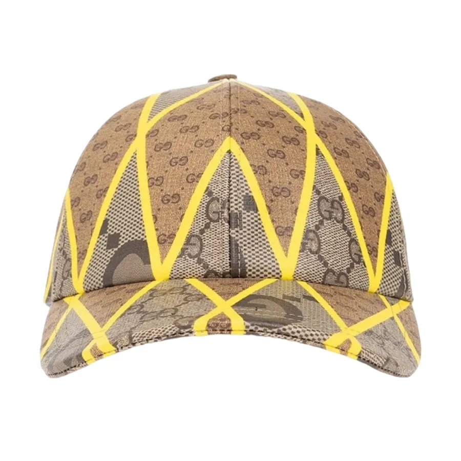Mũ nón Gucci Mũ lưỡi trai - Mũ Gucci Multicolour Baseball Cap 727478 4HAVQ-8469 Màu Nâu Vàng Size L - Vua Hàng Hiệu