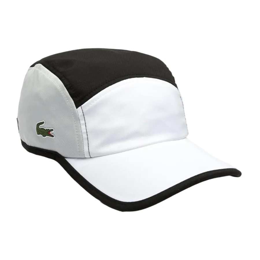 Mũ Lacoste Cappello Da Tennis Color Block Leggero Sport Nero Màu Trắng Đen