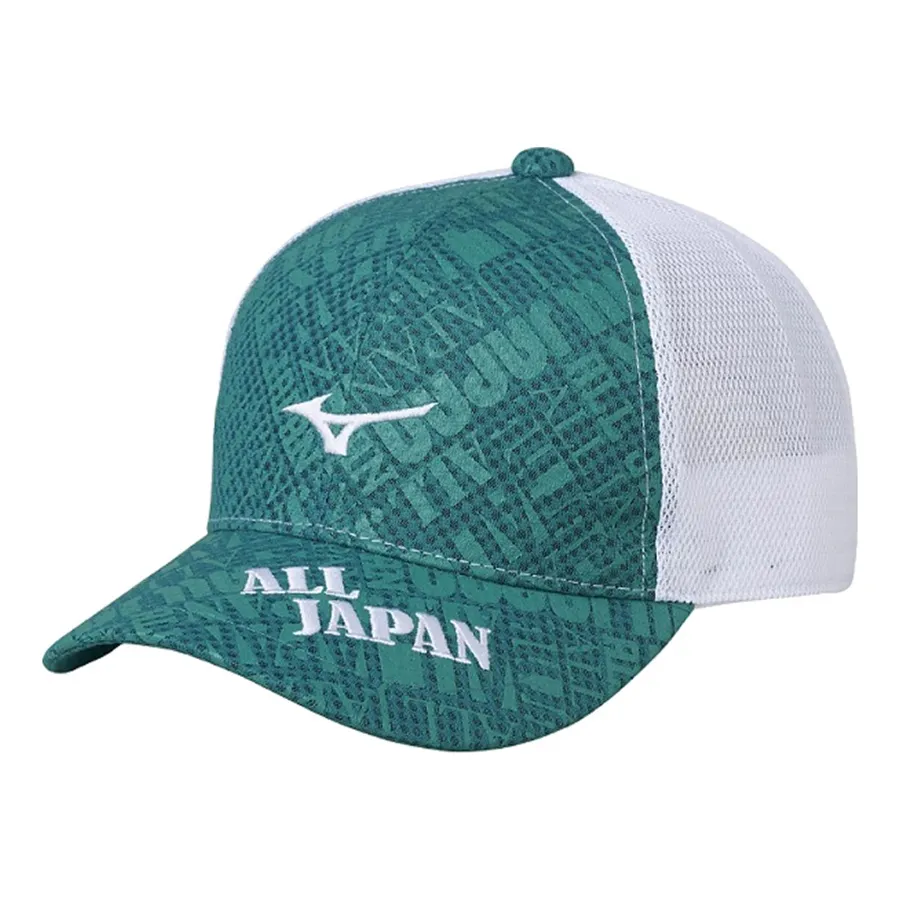 Mũ nón Trắng - Xanh - Mũ Mizuno All Japan Cap 62JW2Z12 Màu Trắng Phối Xanh - Vua Hàng Hiệu