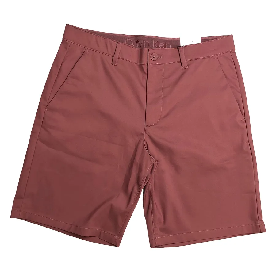 Thời trang Đỏ đô - Quần Short Nam Calvin Klein CK Slim Fit Chino Short 9" 2606 624 Màu Đỏ Đô Size 31 - Vua Hàng Hiệu