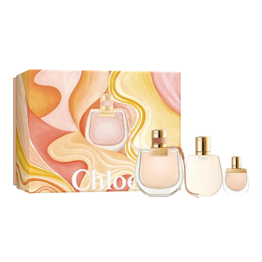 Nước hoa Bộ sản phẩm - Set Nước Hoa Nữ Chloé Nomade Eau De Parfum Spring Gift Set 3 Món - Vua Hàng Hiệu