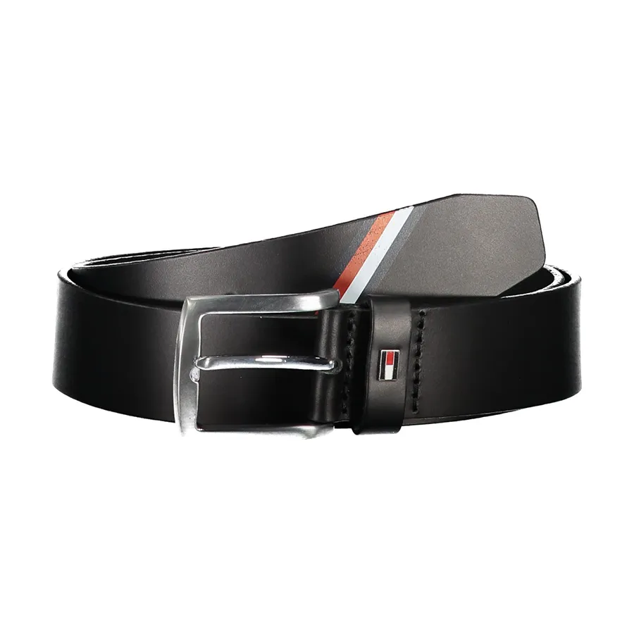 Thắt lưng Mỹ - Thắt Lưng Tommy Hilfiger Black Leather Belt AM0AM11467_NEBDS Màu Đen Size 90 - Vua Hàng Hiệu