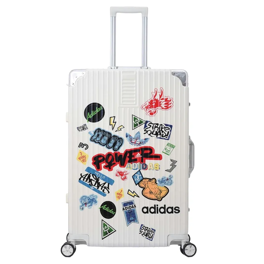 Túi xách Vali - Vali Adidas Sticker Suitcase Cream Màu Trắng Kem Size 28inch - Vua Hàng Hiệu