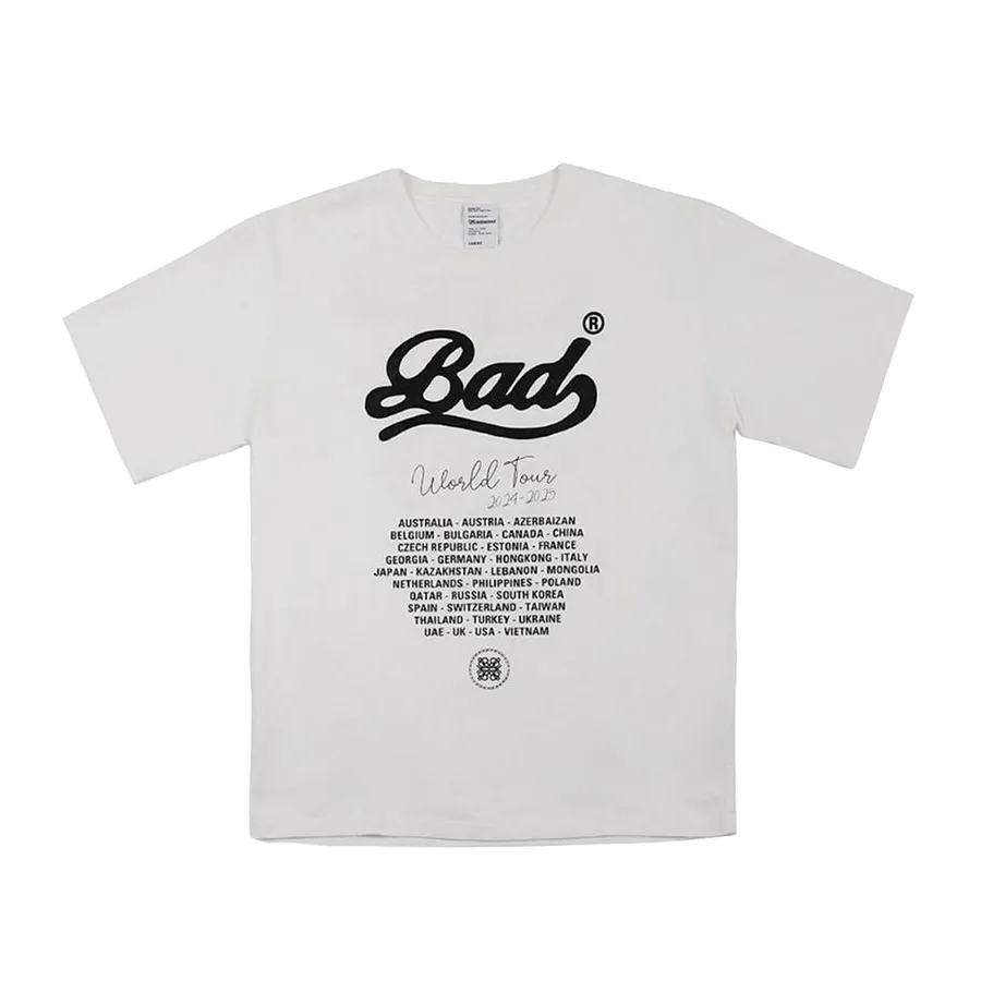 Badblood - Áo Phông Nữ Badblood World Tour W-Tee24-031 Tshirt Màu Trắng - Vua Hàng Hiệu