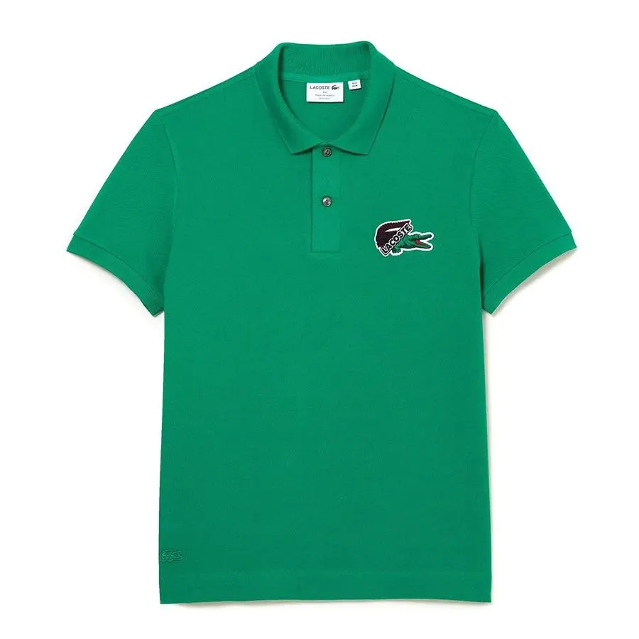 Thời trang Xanh lá - Áo Polo Nam Lacoste Organic Cotton Piqué PH1369 LDM Màu Xanh Lá Size S - Vua Hàng Hiệu