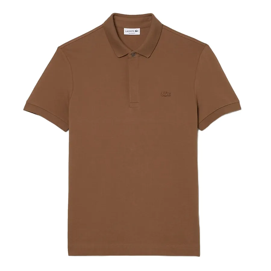 Lacoste Cotton - Áo Polo Nam Lacoste Stretch Cotton Polo Shirt PH5522 Màu Nâu Đậm Size 3 - Vua Hàng Hiệu