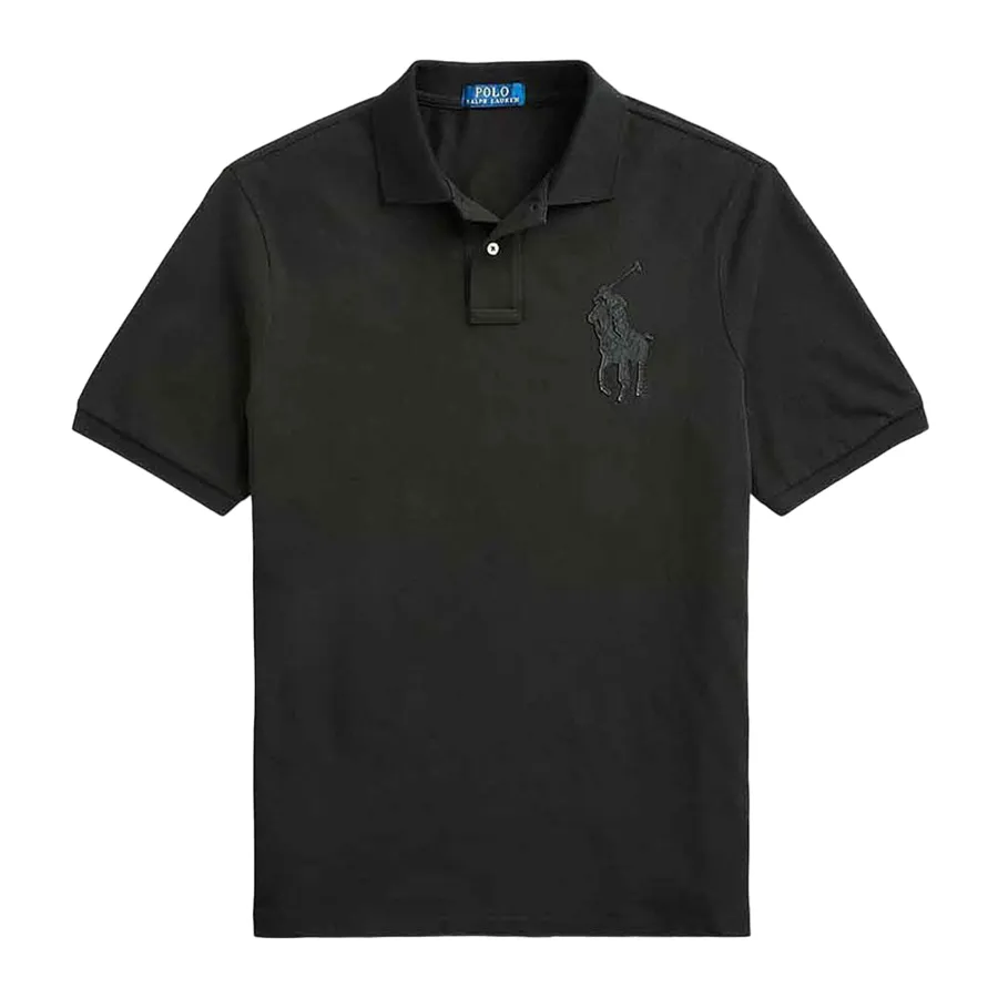 Ralph Lauren - Áo Polo Nam Ralph Lauren Classic Fit Leather-Pony Mesh 220001 - BLK Màu Đen Size S - Vua Hàng Hiệu