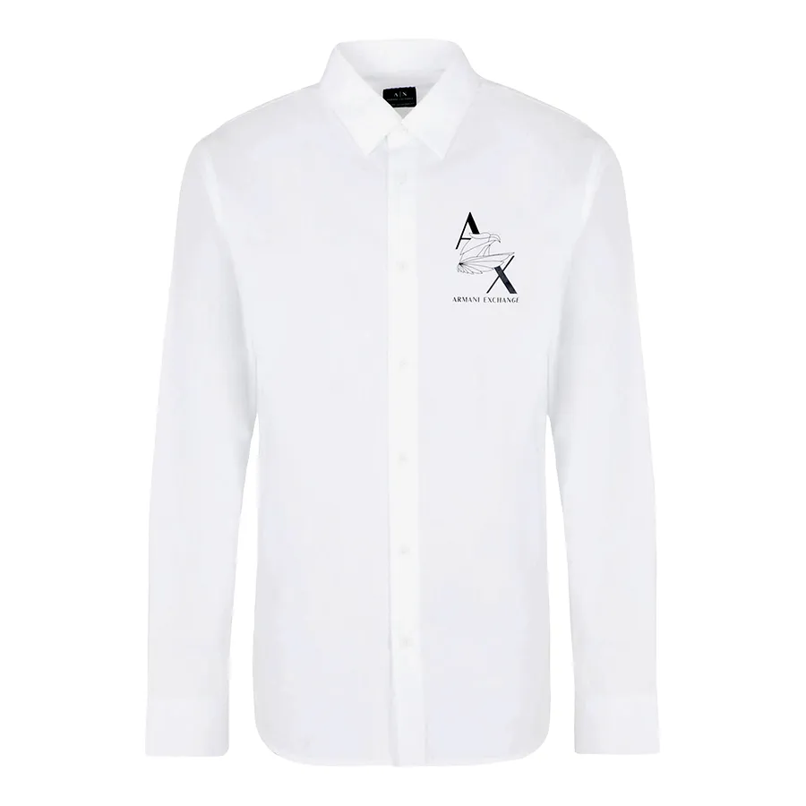 Armani Exchange - Áo Sơ Mi Dài Tay Nam Armani Exchange A/X 6RZC06 ZNXLZ GD04 Màu Trắng Size M - Vua Hàng Hiệu