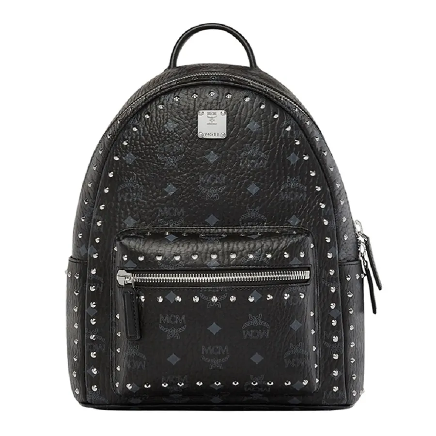Balo MCM Stark Backpack In Studded Outline Visetos Small MMK8AVE61BK001 Màu Đen N-HM