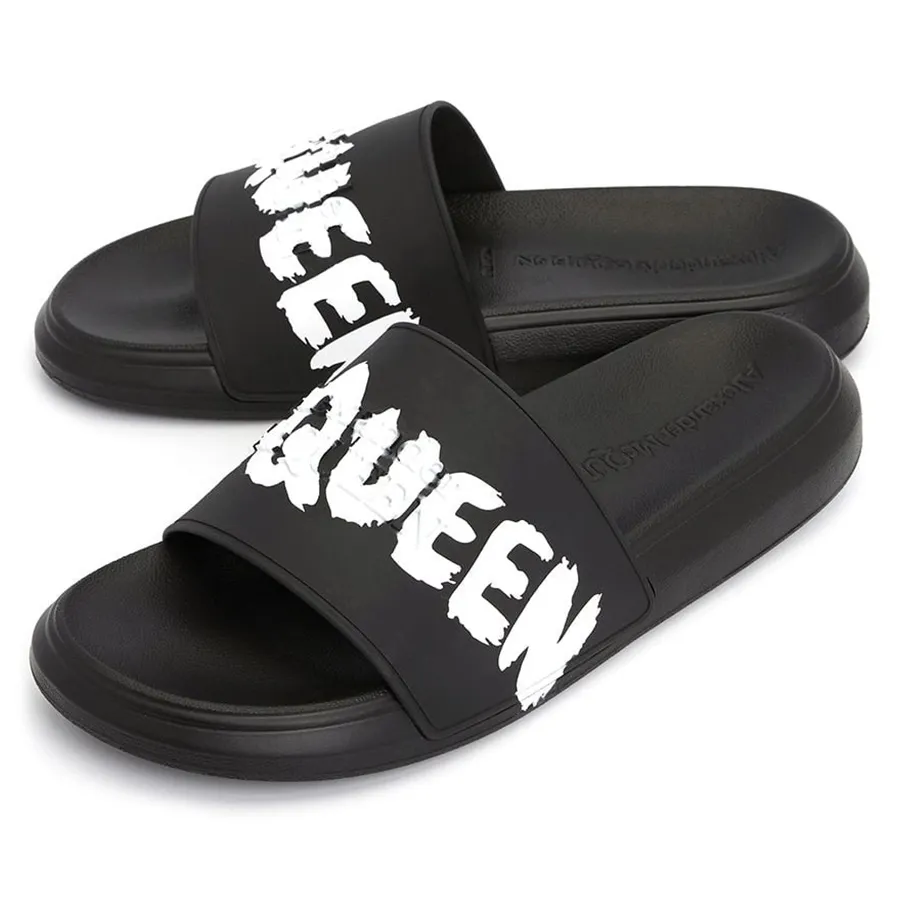 Alexander Mcqueen - Dép Nam Alexander Mcqueen Rubber Slides 682490 W4QS3 1070 Màu Đen Size 39 - Vua Hàng Hiệu