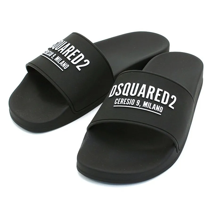 Dép Nam Dsquared2 Sliders Black FFM0023 17205013 Màu Đen Size 40 D-DA