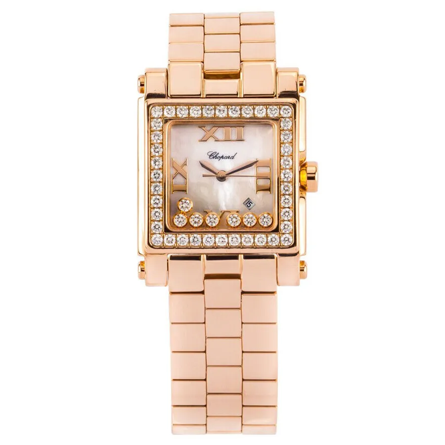 Đồng hồ Vàng hồng - Đồng Hồ Nữ Chopard Happy Sport White Mother Of Pearl 275322-5002 Màu Vàng Hồng - Vua Hàng Hiệu