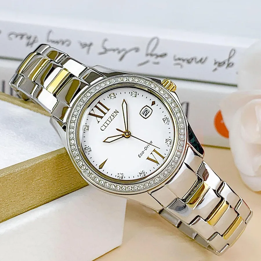 FE1144-85B Citizen Crystal Accented Women\'s Watch Silhouette Crystal - Ladies Eco-Drive FE1140-86X Pink Watch  main image 3