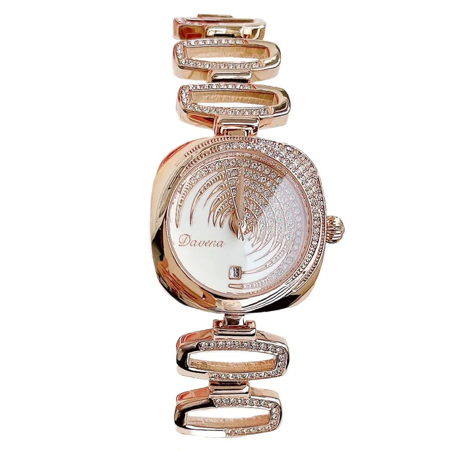 Đồng hồ Vàng hồng - Đồng Hồ Nữ Davena Watch 60321 Màu Vàng Hồng - Vua Hàng Hiệu