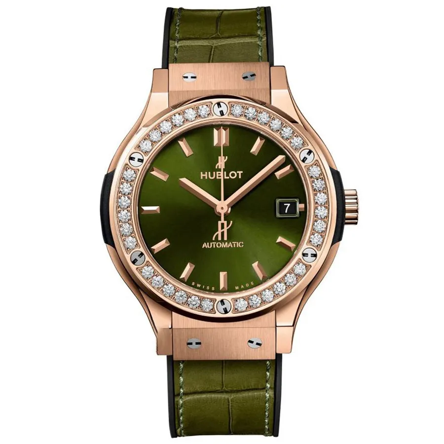 Hublot - Đồng Hồ Nữ Hublot Classic Fusion 565.OX.8980.LR.1204 Màu Xanh/ Vàng Hồng - Vua Hàng Hiệu