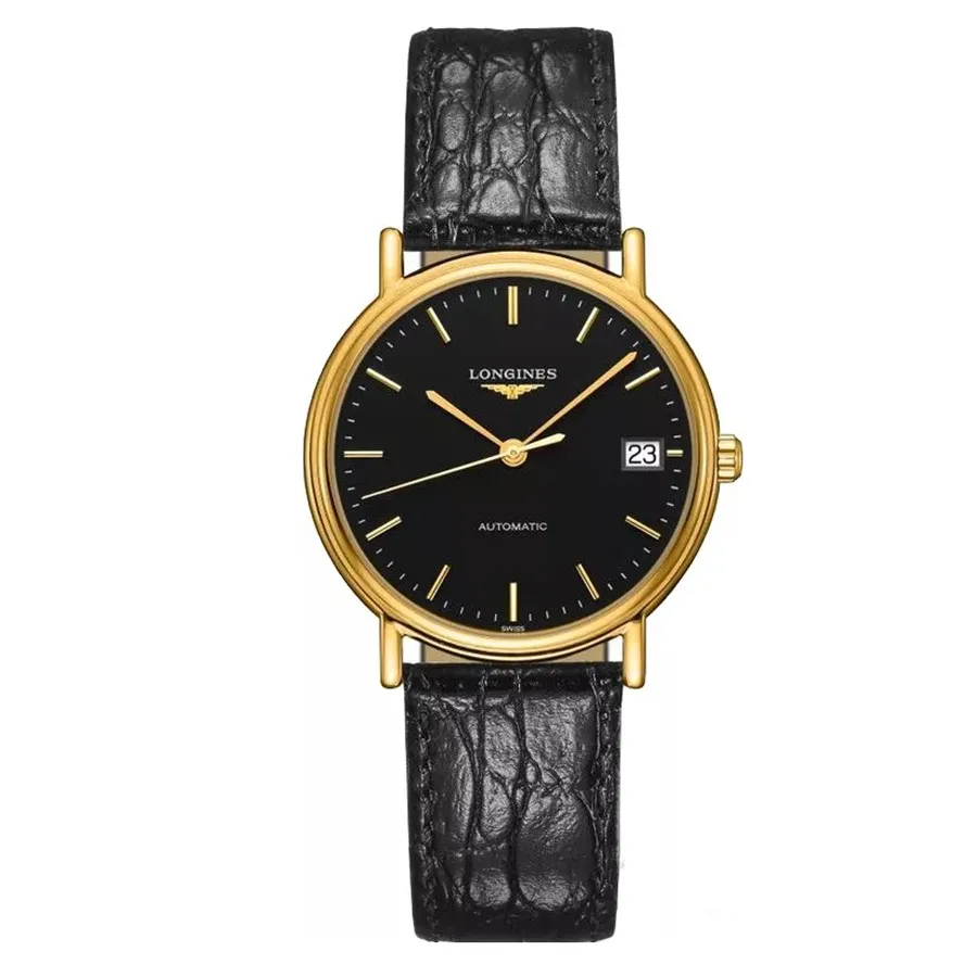 Đồng hồ Máy Automatic (Tự động) - Đồng Hồ Nữ Longines Presence Automatic Watch L4.821.2.52.2 Màu Đen Vàng - Vua Hàng Hiệu
