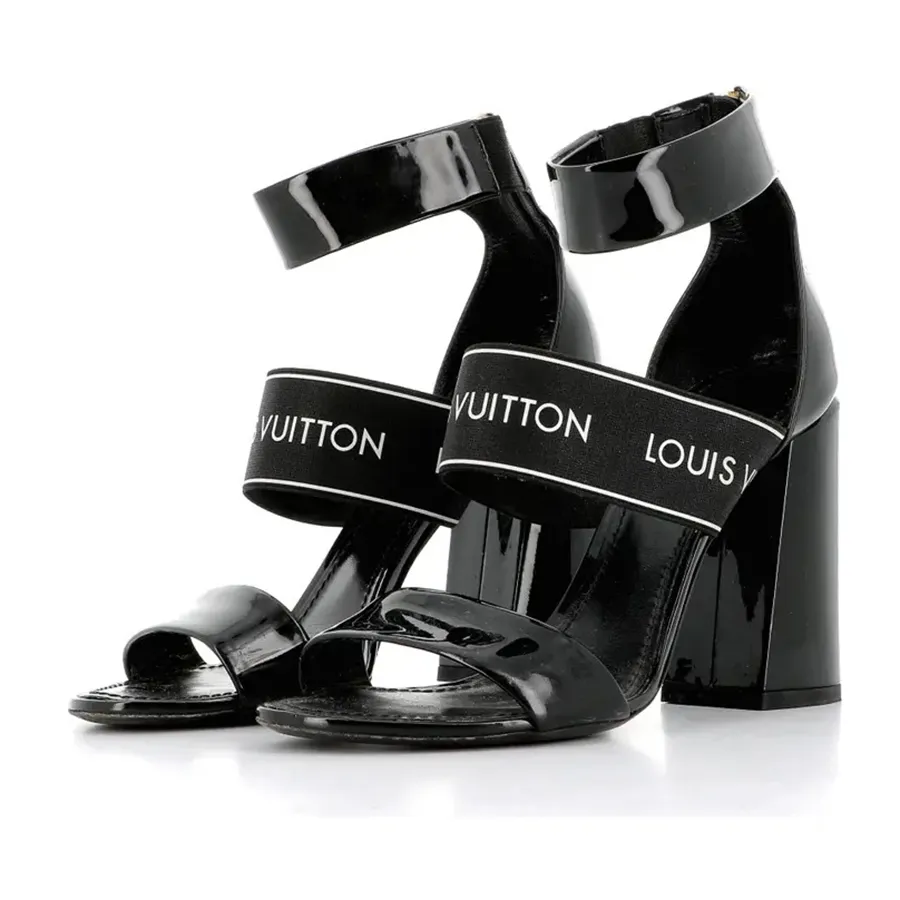 Giày Giày cao gót - Giày Cao Gót Nữ Louis Vuitton LV Patent Star Trail Sandals Black Màu Đen Size 36.5 - Vua Hàng Hiệu