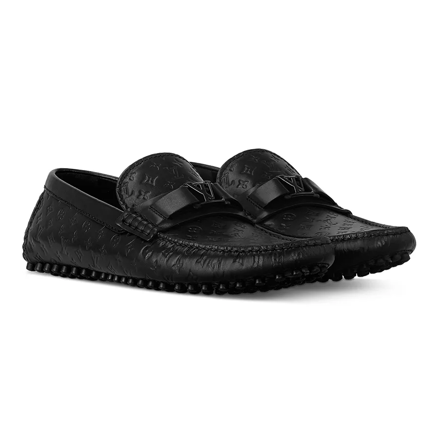 Giày Louis Vuitton - Giày Lười Nam Louis Vuitton LV Hockenheim Moccasin 1ABM4R Màu Đen Size 39 - Vua Hàng Hiệu