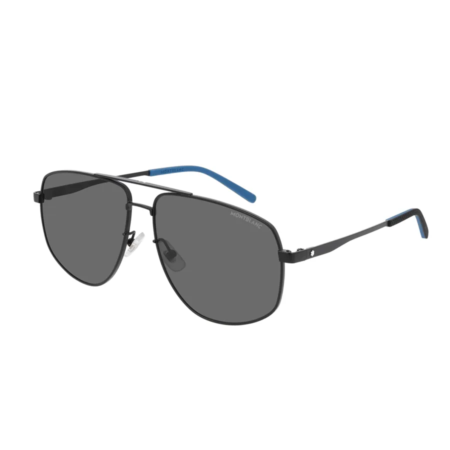 Kính mắt Montblanc - Kính Mát Montblanc Sunglasses MB0102S 001 60 Màu Đen Xám - Vua Hàng Hiệu