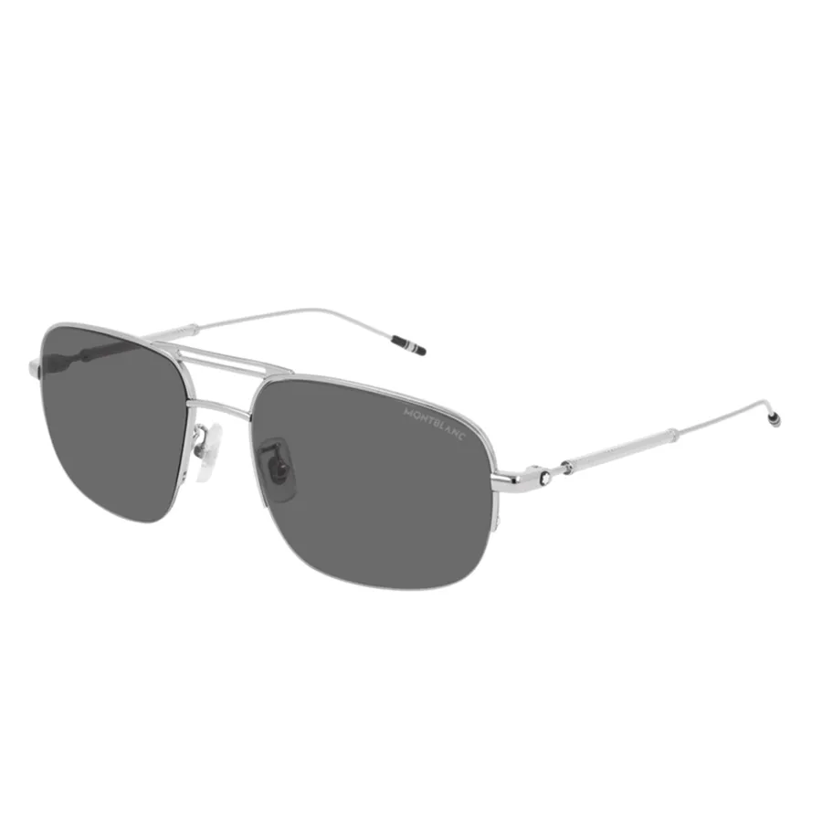 Montblanc - Kính Mát Montblanc Sunglasses MB0109S-001 59 Màu Xám - Vua Hàng Hiệu