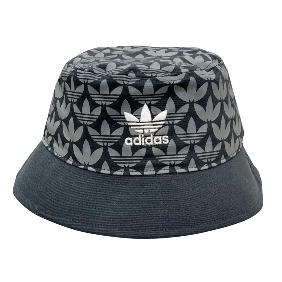 Mũ nón Cotton - Mũ Adidas Monogram Bucket Hat IY1547 Màu Đen Xám - Vua Hàng Hiệu