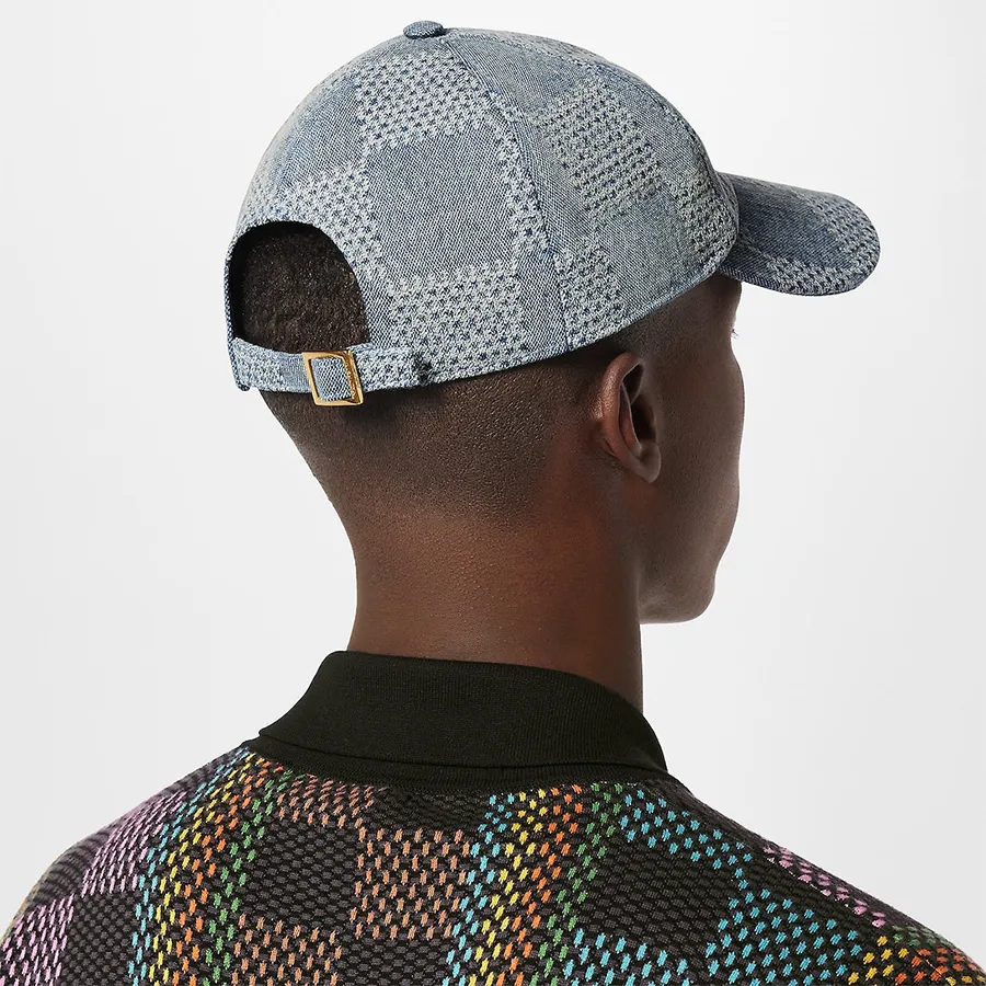 Mũ Louis Vuitton LV Damier 3D Cap M7534M Màu Xanh Denim Size