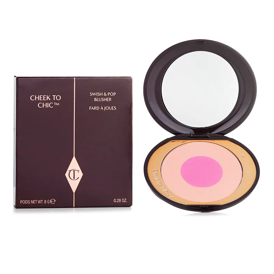 Trang điểm Phấn má - Phấn Má Hồng Charlotte Tilbury Cheek To Chic Swish & Pop Blusher Tone Love Is The Drug, 8g - Vua Hàng Hiệu