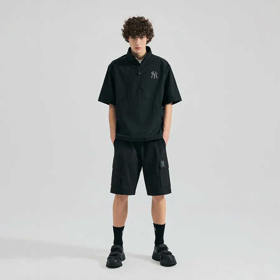 ☆MLB Korea☆ Basic Gofcore Pocket Woven Short Sleeve Man to MLB - Quần short unisex ống rộng Basic Gofcore Nylon MLB