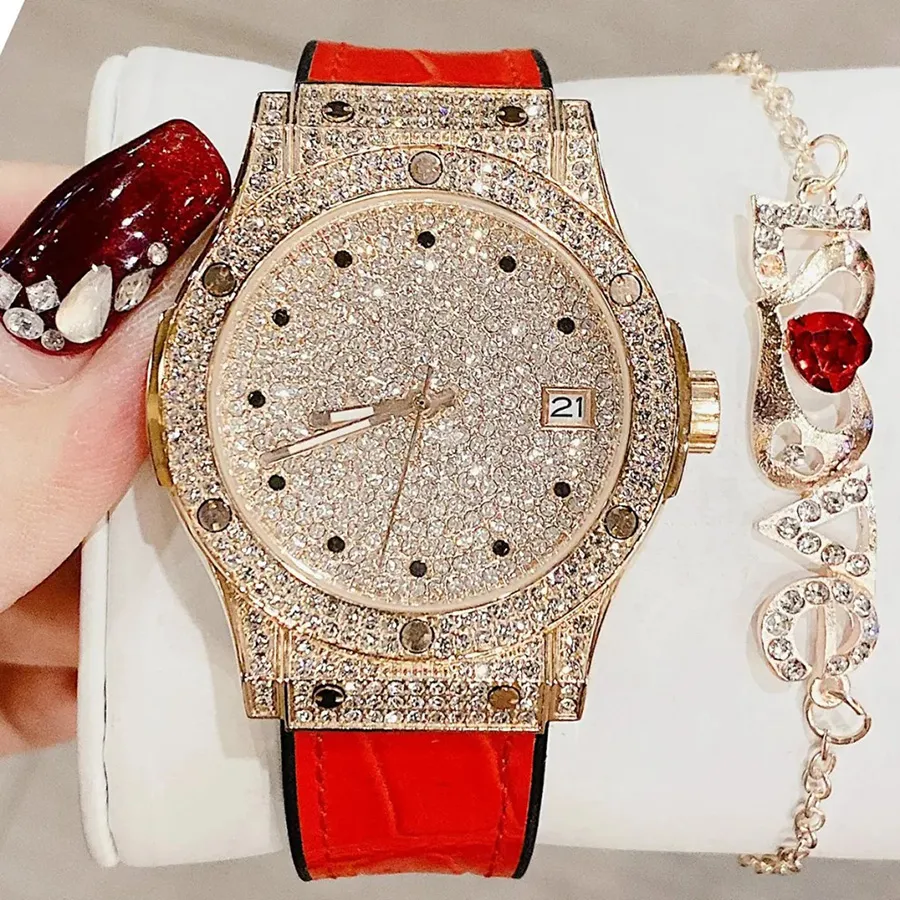 Set Đồng Hồ Nữ Davena Automatic 38mm Women's Watches Màu Vàng