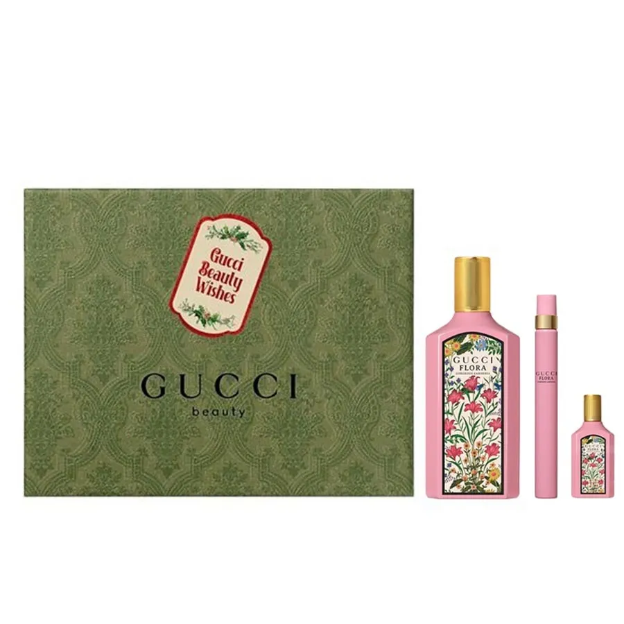 Nước hoa Gucci Eau de Parfum - Set Nước Hoa Nữ Gucci Flora Gorgeous Gardenia Gift 3 Món - Vua Hàng Hiệu