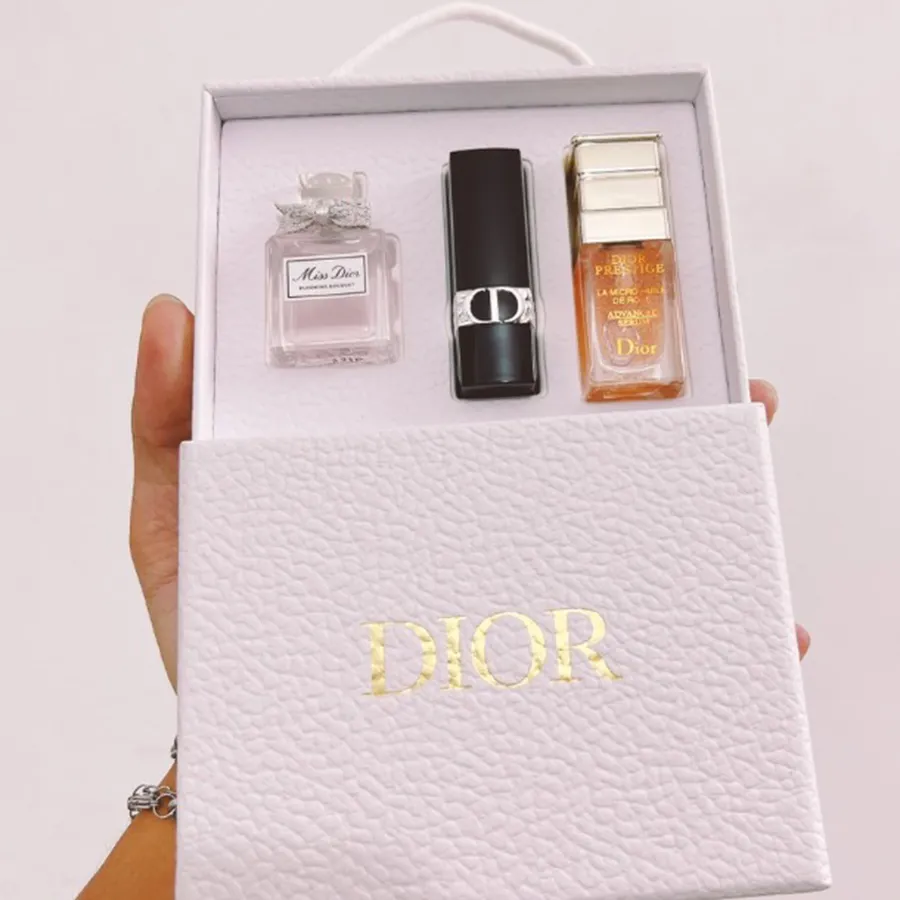 Set Serum + Nước Hoa + Son Dior Mini ( Dior Prestige 5ml + Miss
