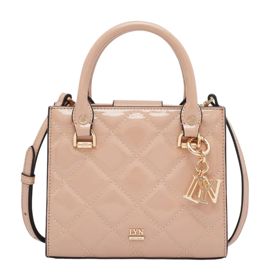 Túi Đeo Chéo Nữ Lyn Glossy Mini Handbags LL23WBF027 Màu Nude