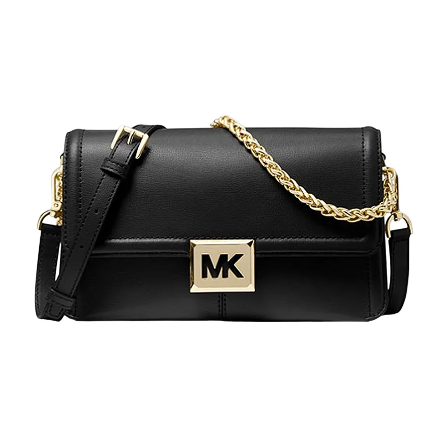 Túi xách Michael Kors Túi đeo vai - Túi Đeo Vai Nữ Michael Kors MK Sonia Medium Leather Shoulder Bag 35F1G6SL3L Màu Đen - Vua Hàng Hiệu