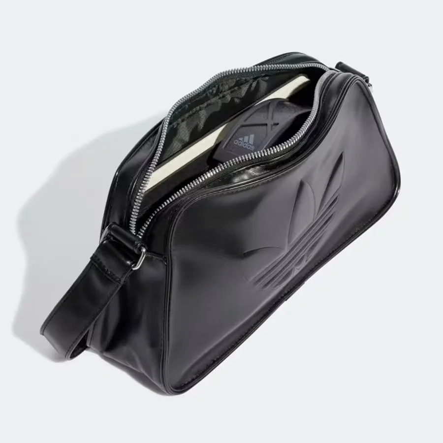 Túi Xách Adidas Polyurethane Embossed Trefoil Bag IT7380 Màu Đen