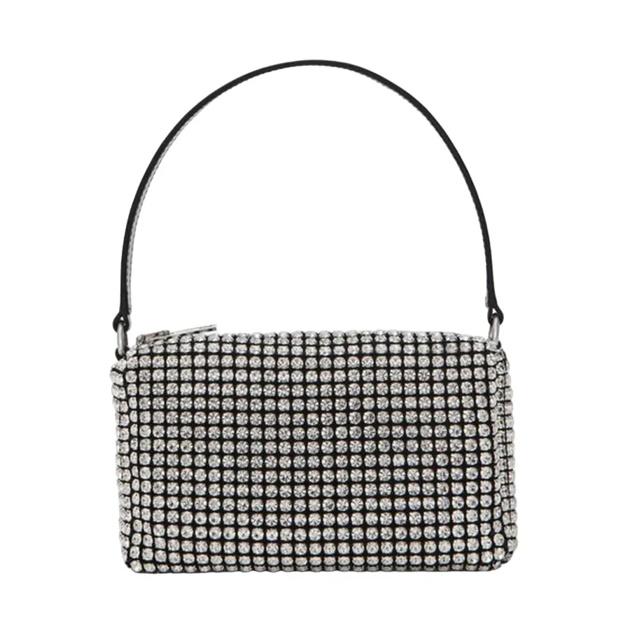 Túi Xách Tay Nữ Alexander Wang Heiress Pouch In Crystal Mesh 2019P0813J100 Màu Đen