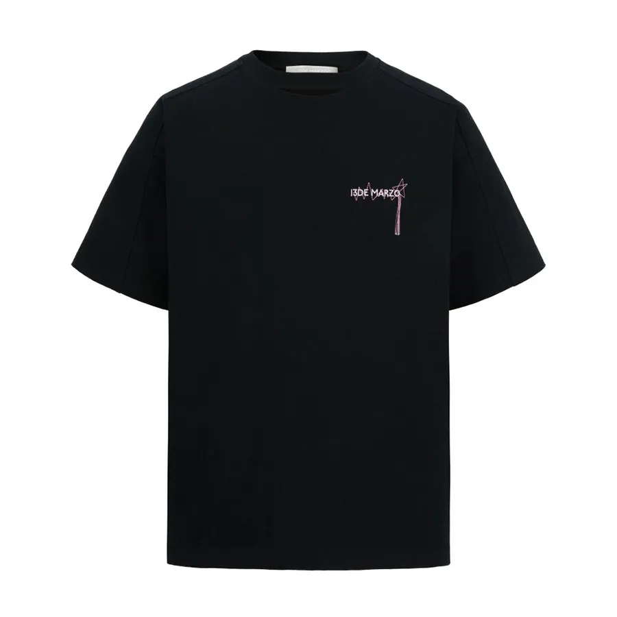 Thời trang 13 De Marzo - Áo Phông 13 De Marzo Doozoo Logo Colored Line T-shirt Black Màu Đen - Vua Hàng Hiệu