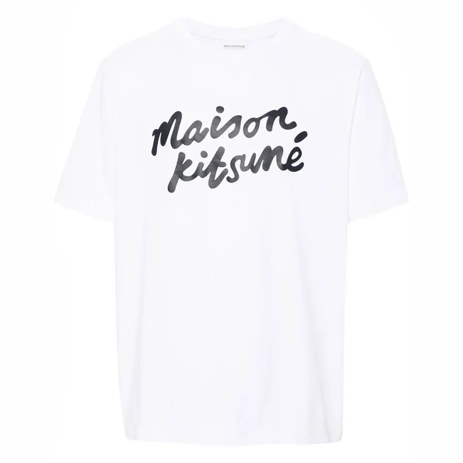 Áo Phông Nam Maison Kitsuné White With Logo Printed MM00101KJ0118M186 Tshirt Màu Trắng