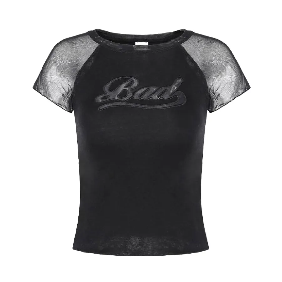 Badblood - Áo Phông Nữ Badblood Second Skin Contrast T-Shirt Black Tshirt Màu Đen Size M - Vua Hàng Hiệu
