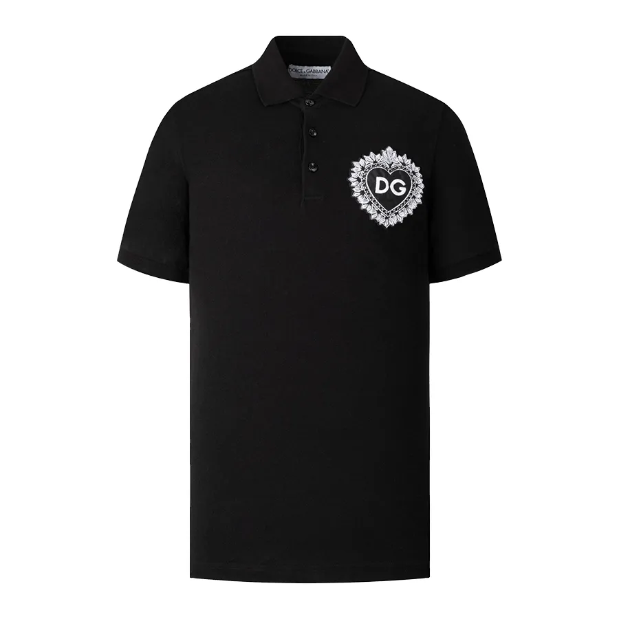 Áo Polo Nam Dolce & Gabbana D&G With Logo Embroidered G8KI2Z G7L8M N0000 Màu Đen