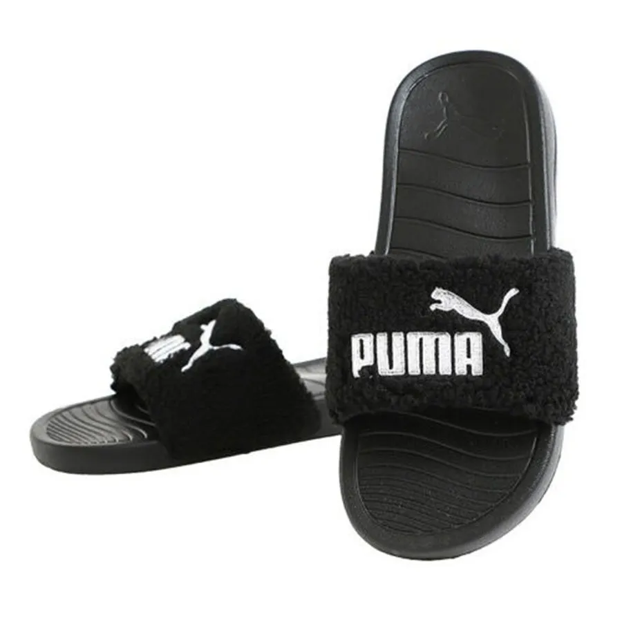 Dép Puma Popcat 20 Sherpa Slides Sandals Slipper 375955-01 Màu Đen Size 35.5