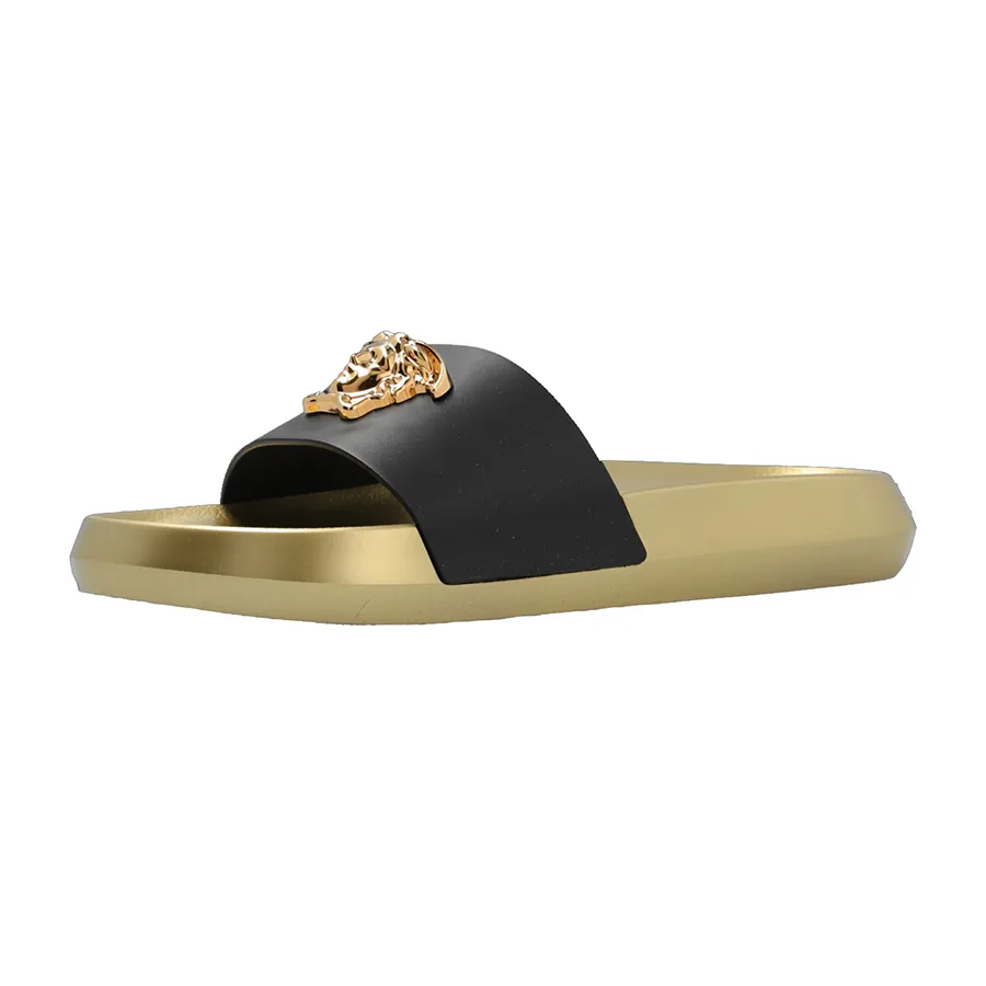 Dép Versace La Medusa Sliders Black Gold 1011715 DV46G-1B00V Màu Vàng Đen Size 42