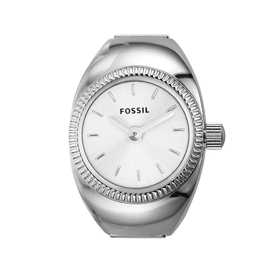 Đồng Hồ Dạng Nhẫn Nữ Fossil Watch Ring Two-Hand Stainless Steel ES5245 Màu Bạc