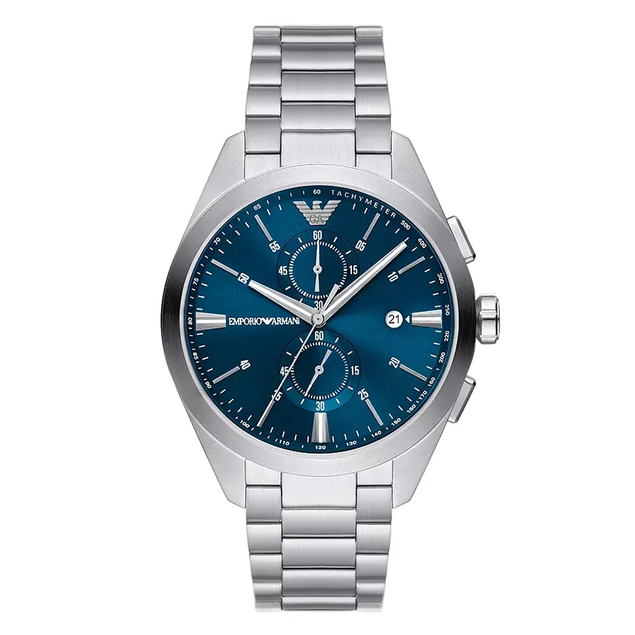 Đồng hồ Ý - Đồng Hồ Nam Emporio Armani Claudio AR11541 Màu Bạc Xanh - Vua Hàng Hiệu