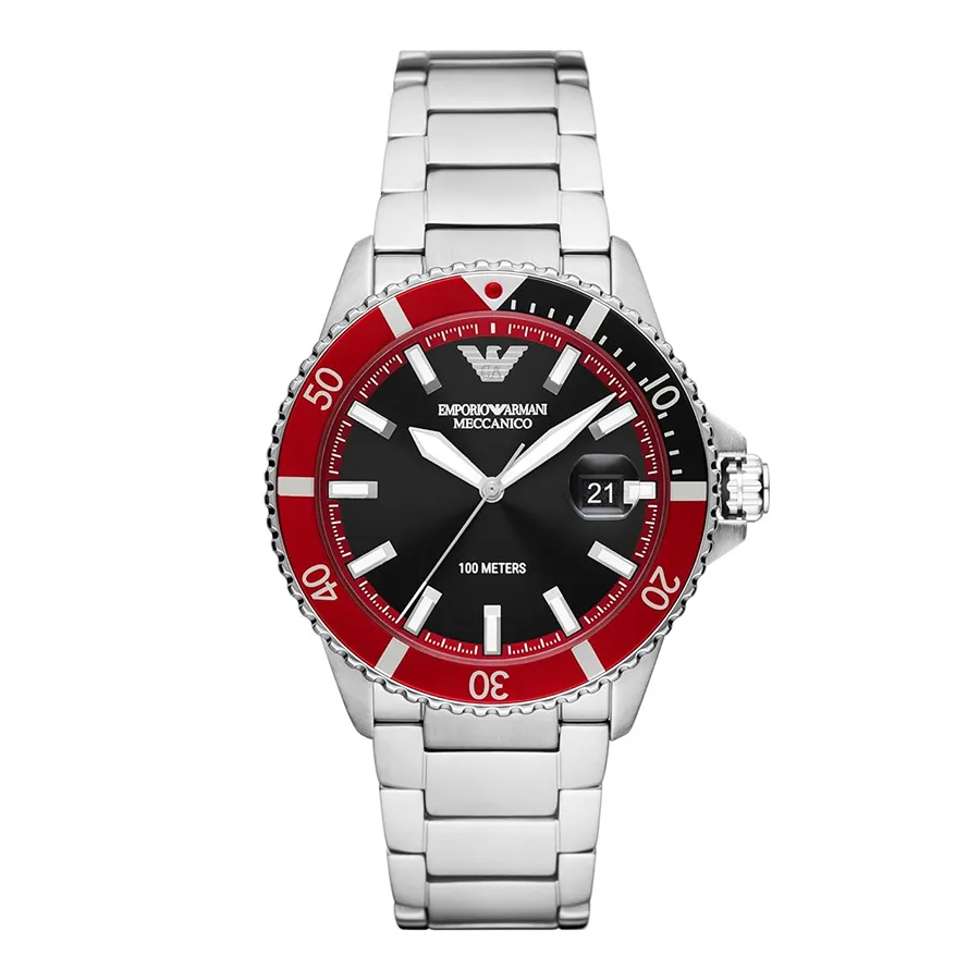 Đồng hồ Máy Automatic (Tự động) - Đồng Hồ Nam Emporio Armani Diver Automatic Stainless Steel Watch AR60074 Màu Bạc - Vua Hàng Hiệu